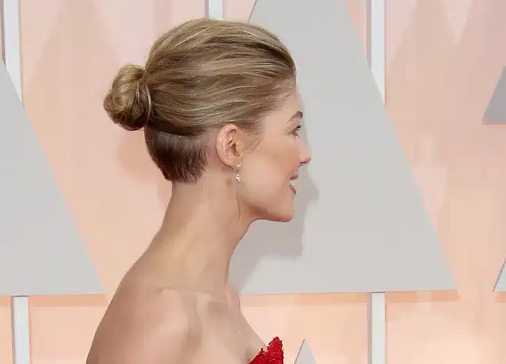 Rosamund Pike - Undercut Updo at Oscars | 2024 Summer Hair Trends